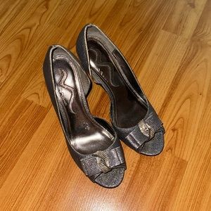 Nina Glitter Wedge Heel Size 8